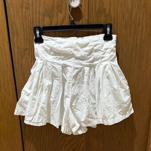 Free People High Waist White Shorts